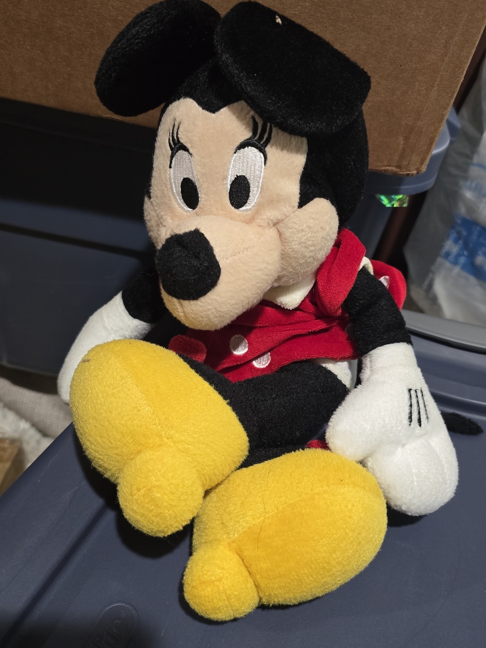 Disney Minnie Mouse Plush in Black, Red, White, Yellow